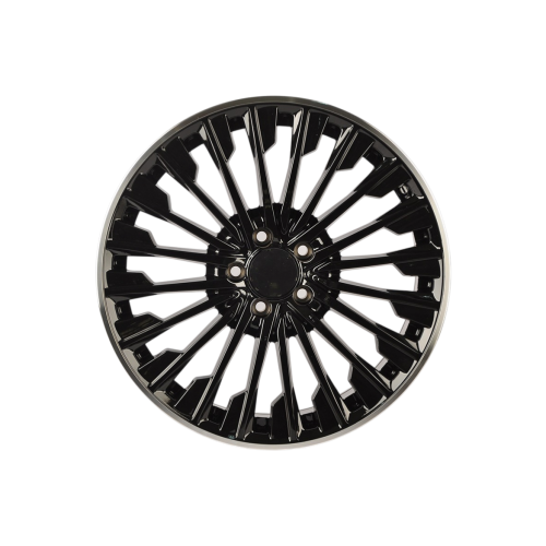 Set 4 jante aliaj PDW 19” 8J 5x112 ET38 negru cu margine polish, Mercedes