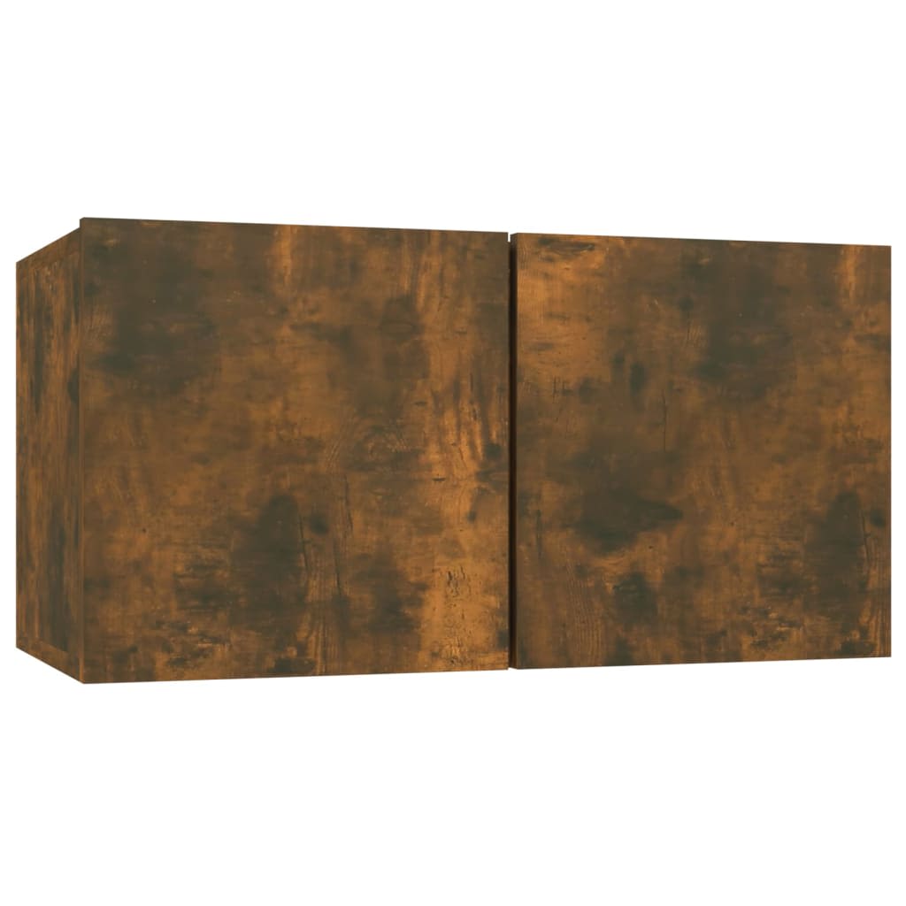 Set dulap TV, 8 piese, stejar fumuriu, lemn prelucrat GartenMobel Dekor