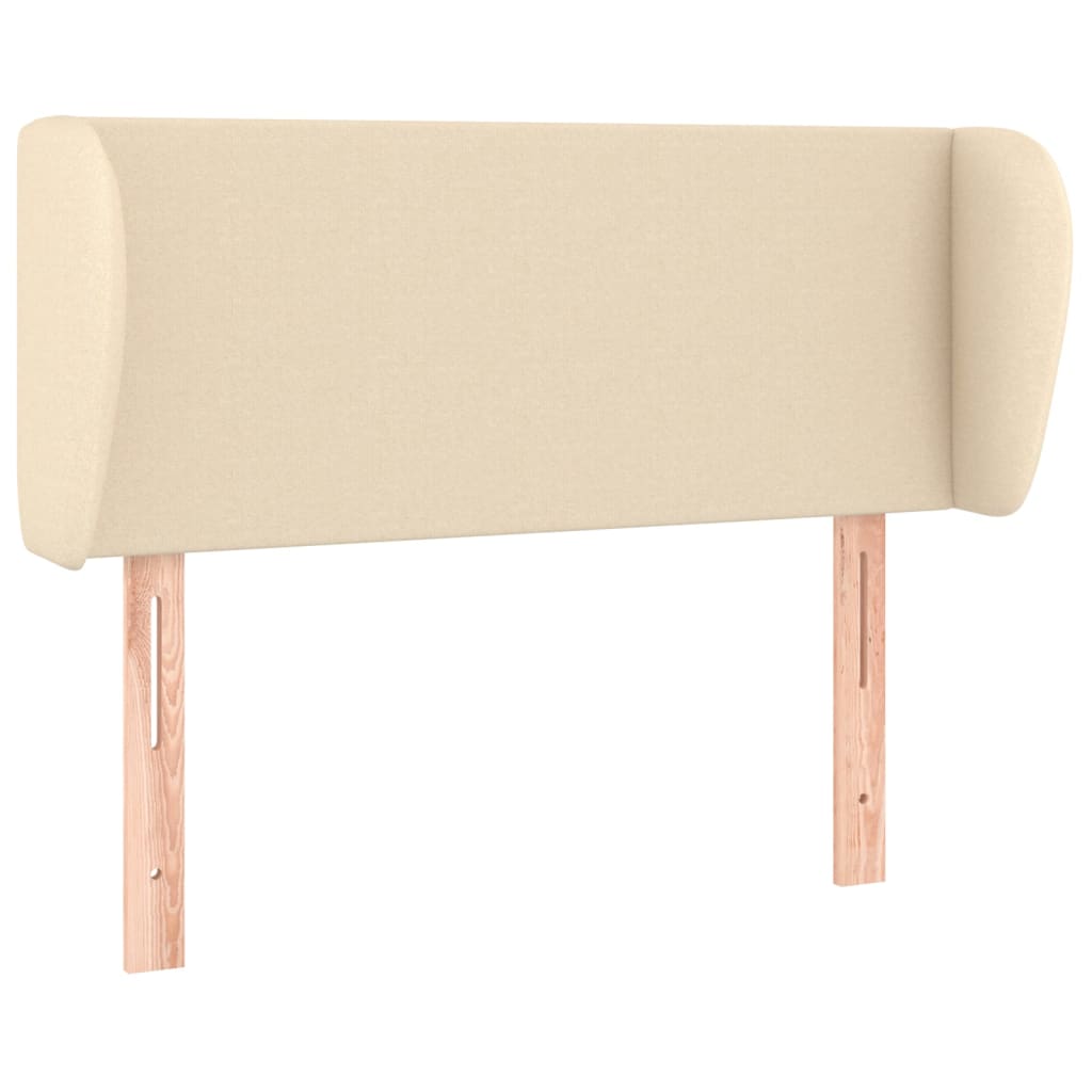 Tăblie de pat cu aripioare crem 83x23x78/88 cm material textil GartenMobel Dekor