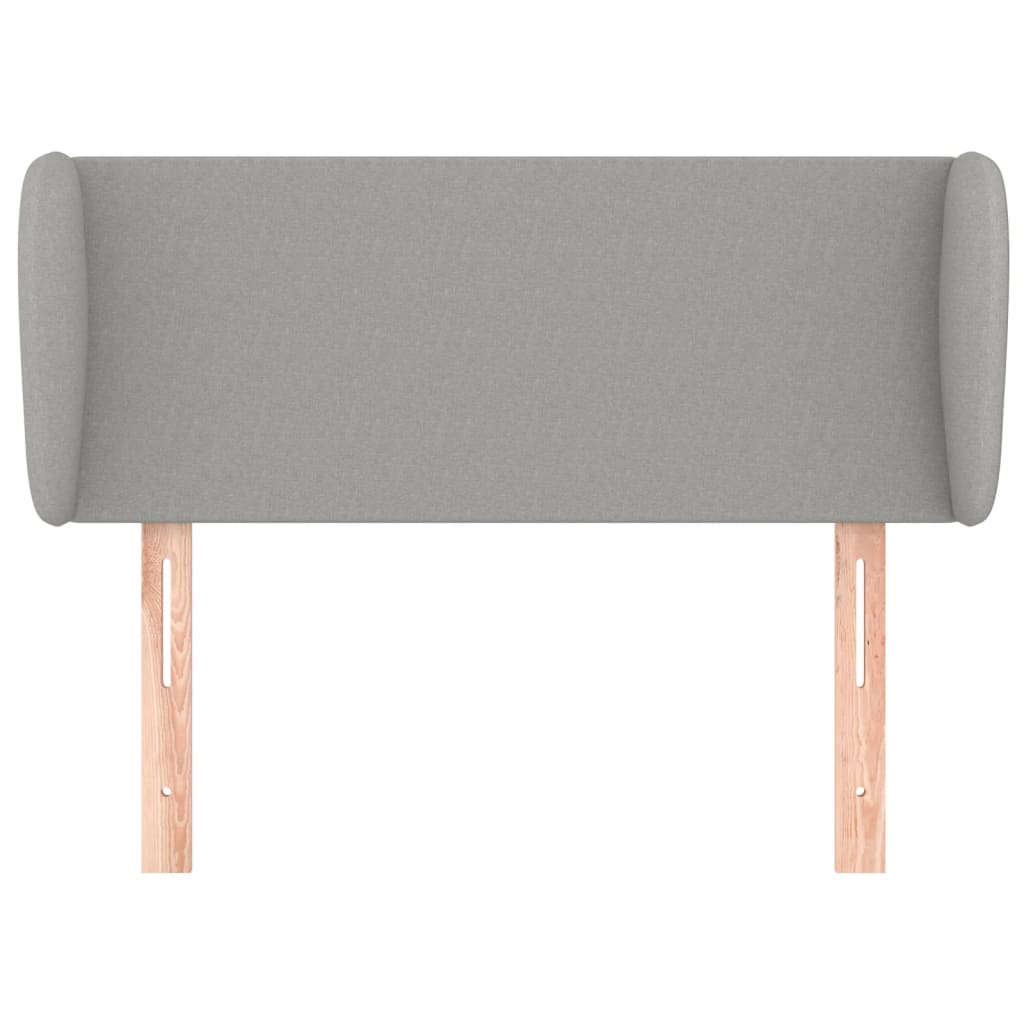 Tăblie de pat cu aripioare gri deschis 83x23x78/88 cm textil GartenMobel Dekor