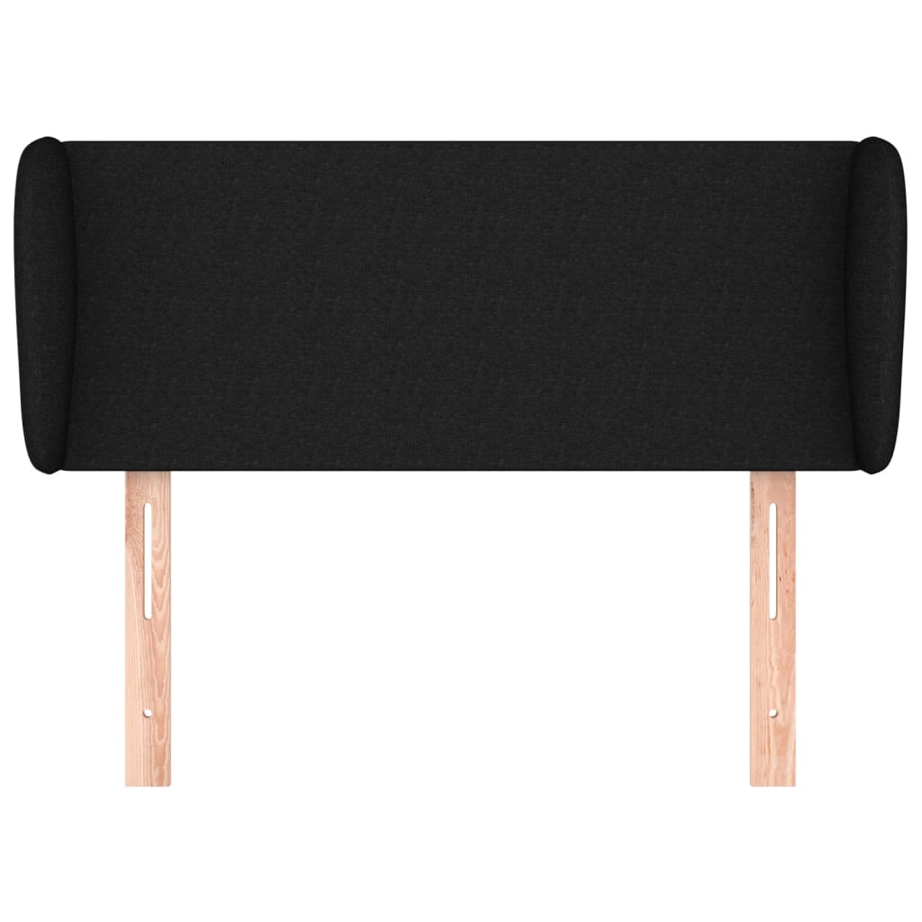 Tăblie de pat cu aripioare negru 83x23x78/88 cm material textil GartenMobel Dekor