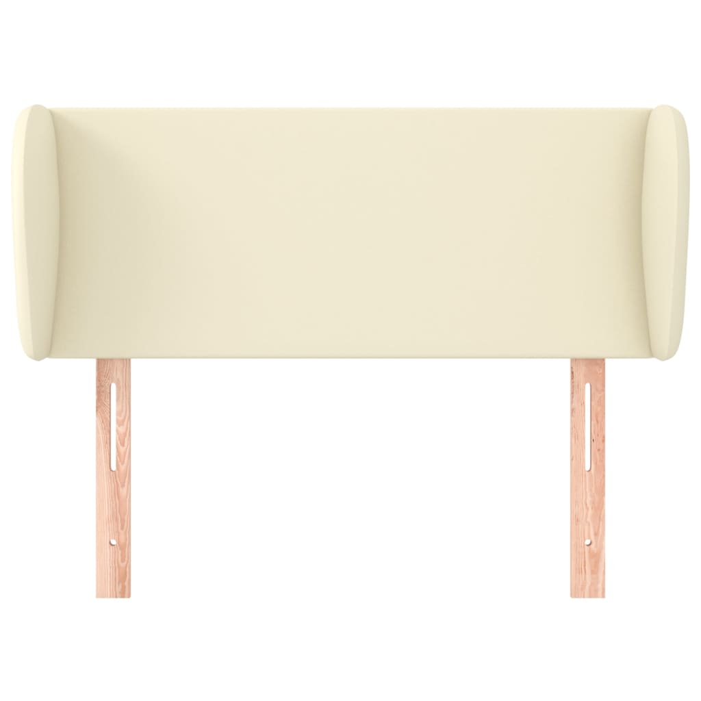 Tăblie de pat cu aripioare crem 103x23x78/88 cm piele ecologică GartenMobel Dekor