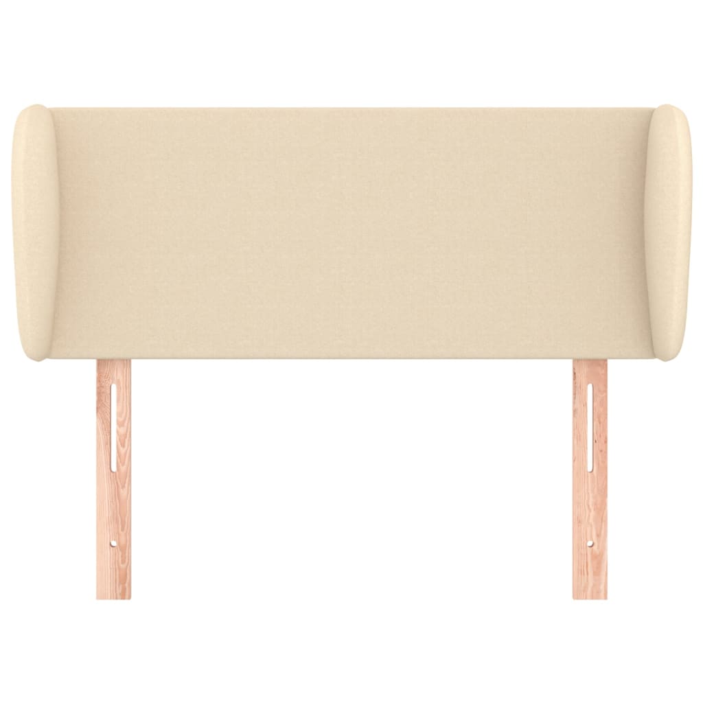 Tăblie de pat cu aripioare crem 103x23x78/88 cm textil GartenMobel Dekor