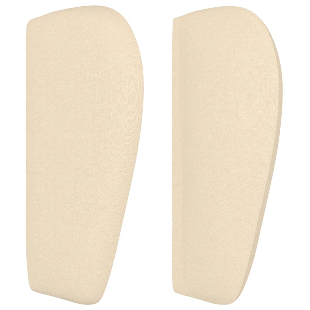 Tăblie de pat cu aripioare crem 147x23x78/88 cm material textil GartenMobel Dekor