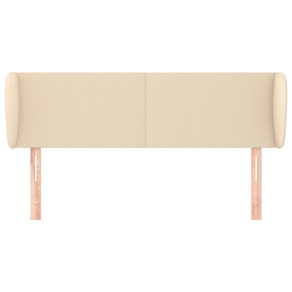 Tăblie de pat cu aripioare crem 147x23x78/88 cm material textil GartenMobel Dekor