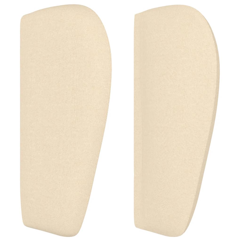 Tăblie de pat cu aripioare crem 183x23x78/88 cm material textil GartenMobel Dekor