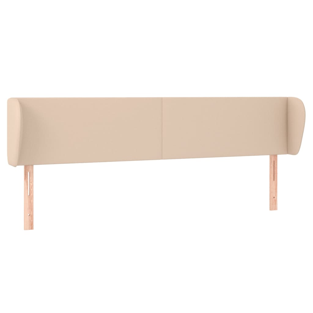 Tăblie pat cu aripioare cappuccino 203x23x78/88cm piele eco GartenMobel Dekor