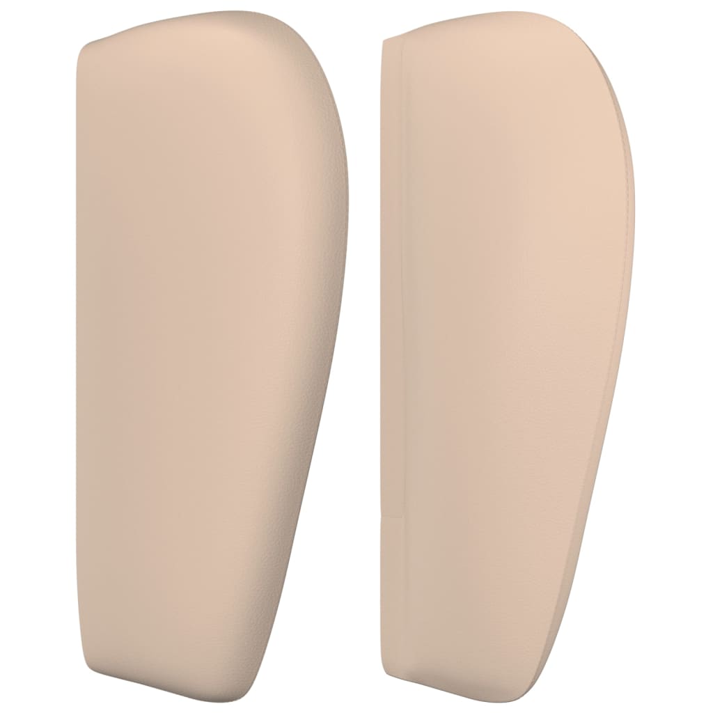 Tăblie pat cu aripioare cappuccino 203x23x78/88cm piele eco GartenMobel Dekor