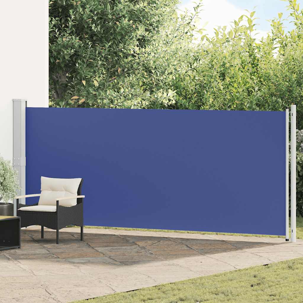Copertină laterală retractabilă de terasă, albastru, 600x160 cm GartenMobel Dekor