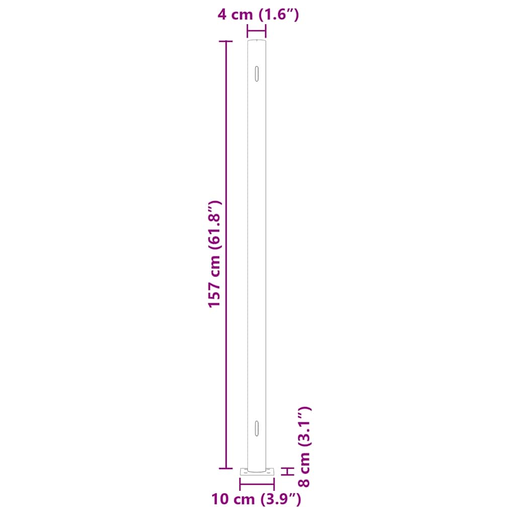 Copertină laterală retractabilă de terasă, albastru, 600x160 cm GartenMobel Dekor