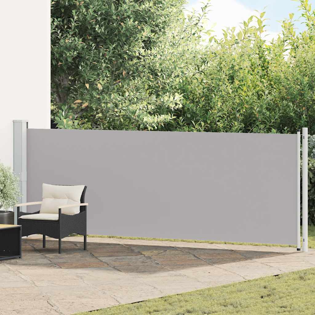 Copertină laterală retractabilă de terasă, gri, 140 x 600 cm GartenMobel Dekor