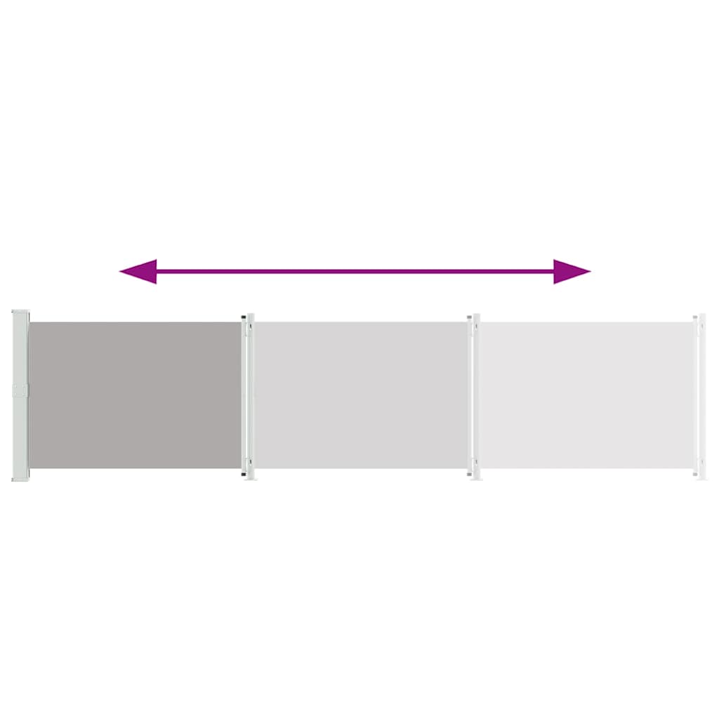 Copertină laterală retractabilă de terasă, gri, 140 x 600 cm GartenMobel Dekor