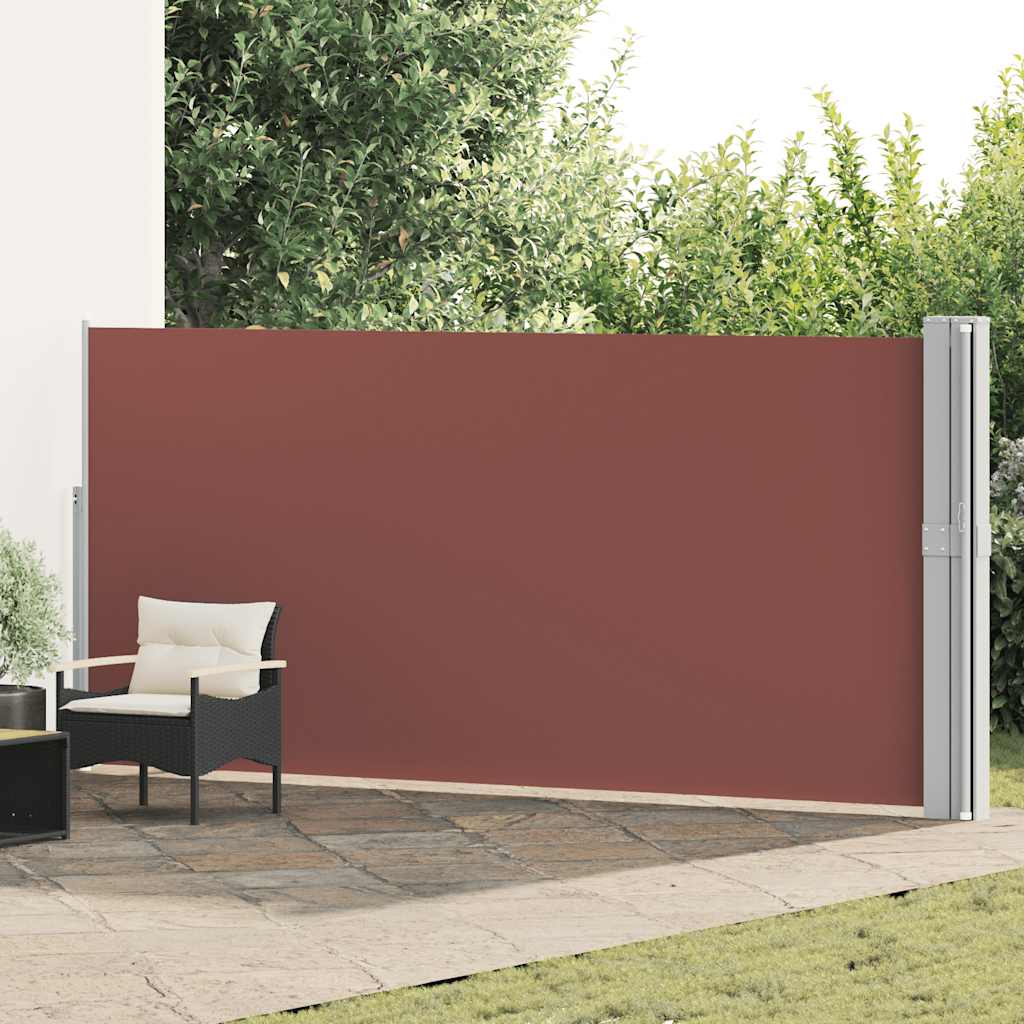 Copertină laterală retractabilă de terasă, maro, 170 x 1200 cm GartenMobel Dekor
