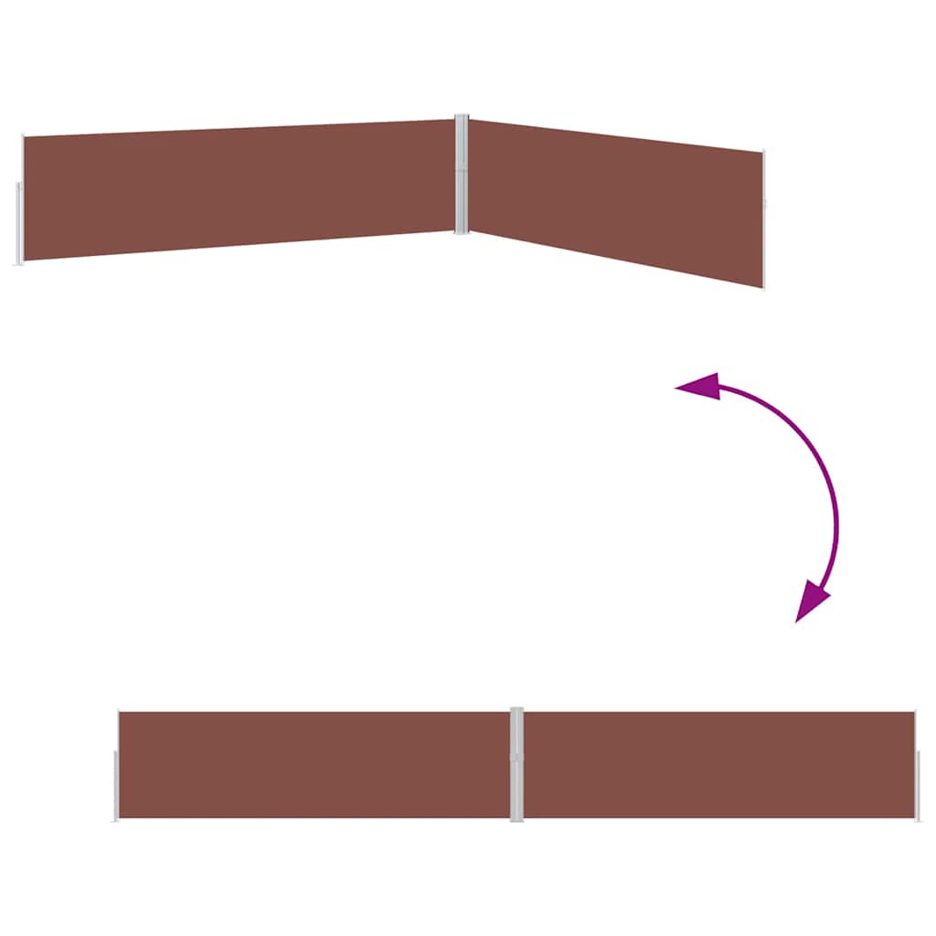 Copertină laterală retractabilă de terasă, maro, 170 x 1200 cm GartenMobel Dekor