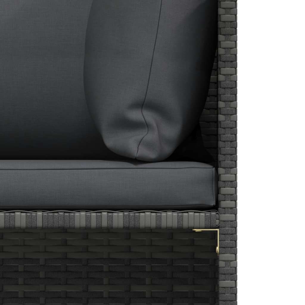 Canapea de grădină cu perne, gri, poliratan GartenMobel Dekor