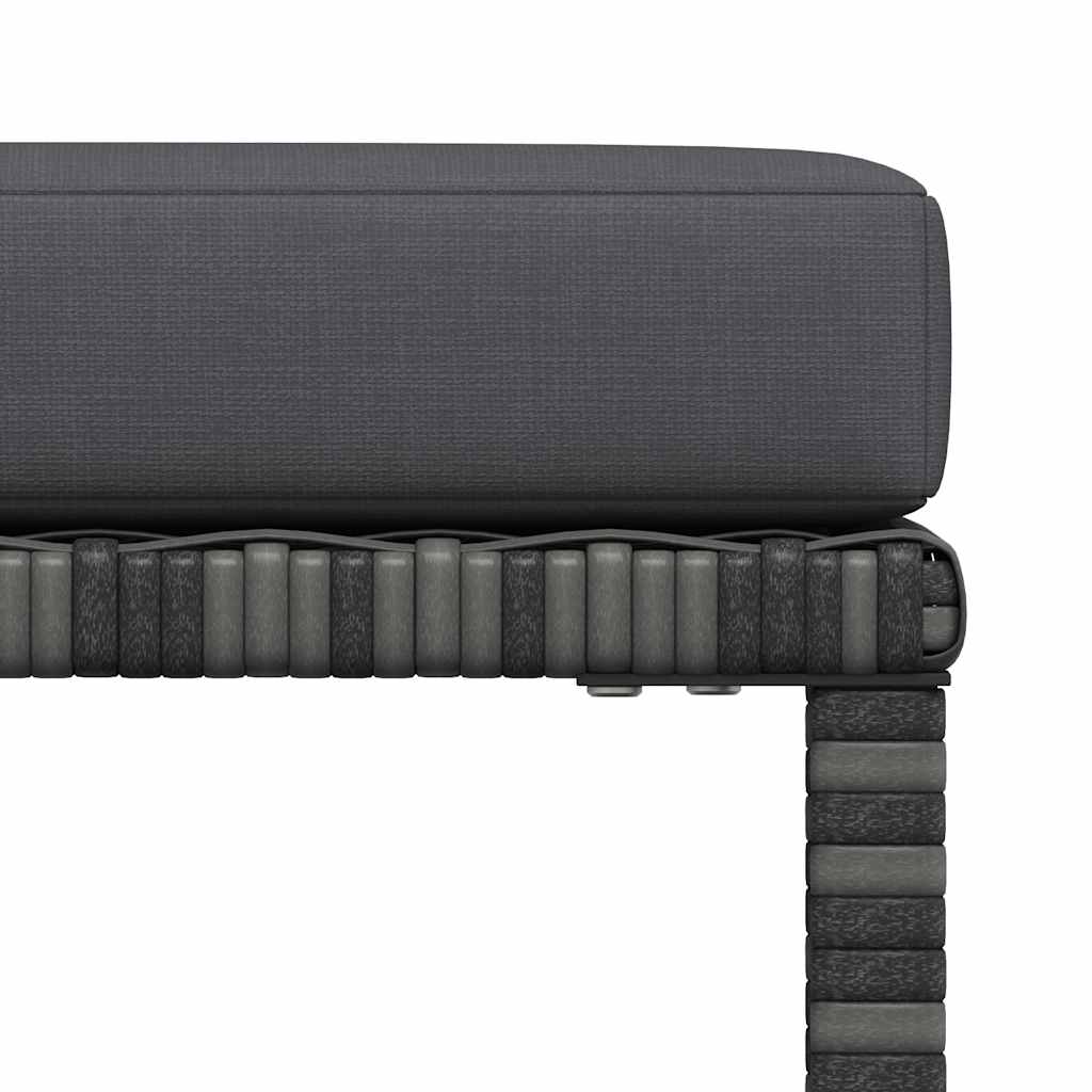 Taburet modular cu pernă, gri, poliratan GartenMobel Dekor