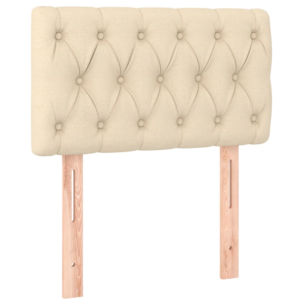 Pat box spring cu saltea, crem, 80x200 cm, textil GartenMobel Dekor