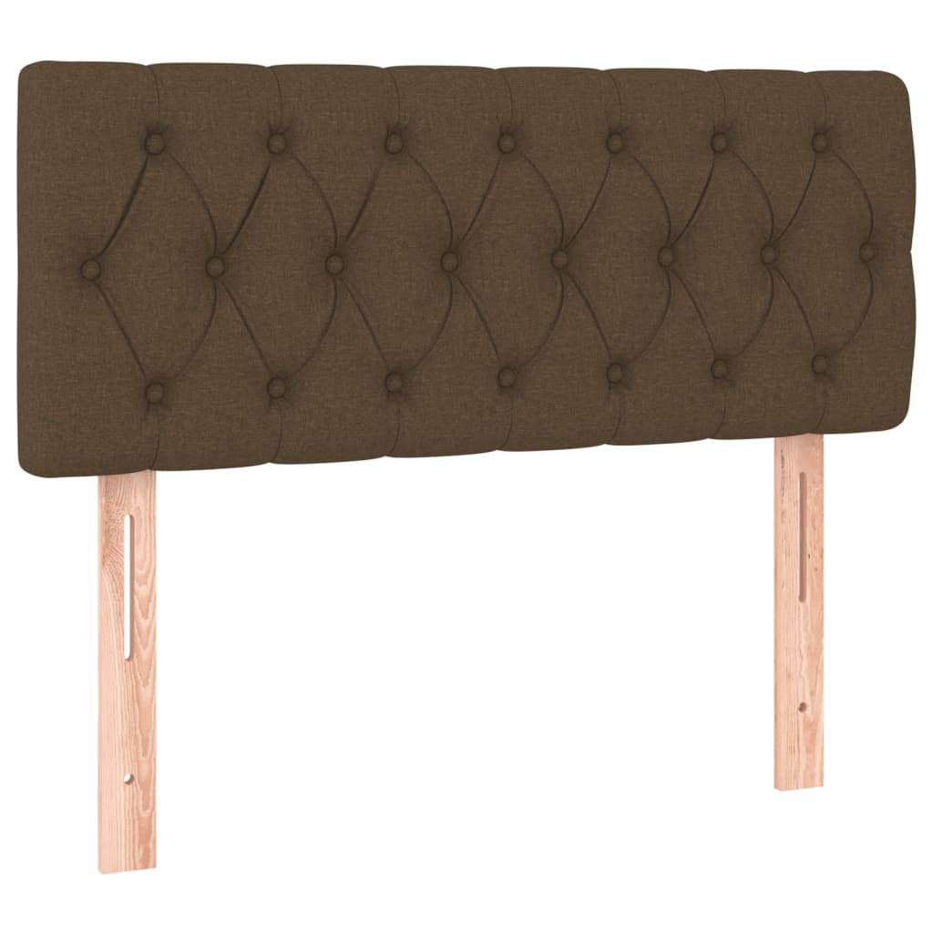 Pat box spring cu saltea, maro închis, 90x200 cm, textil GartenMobel Dekor