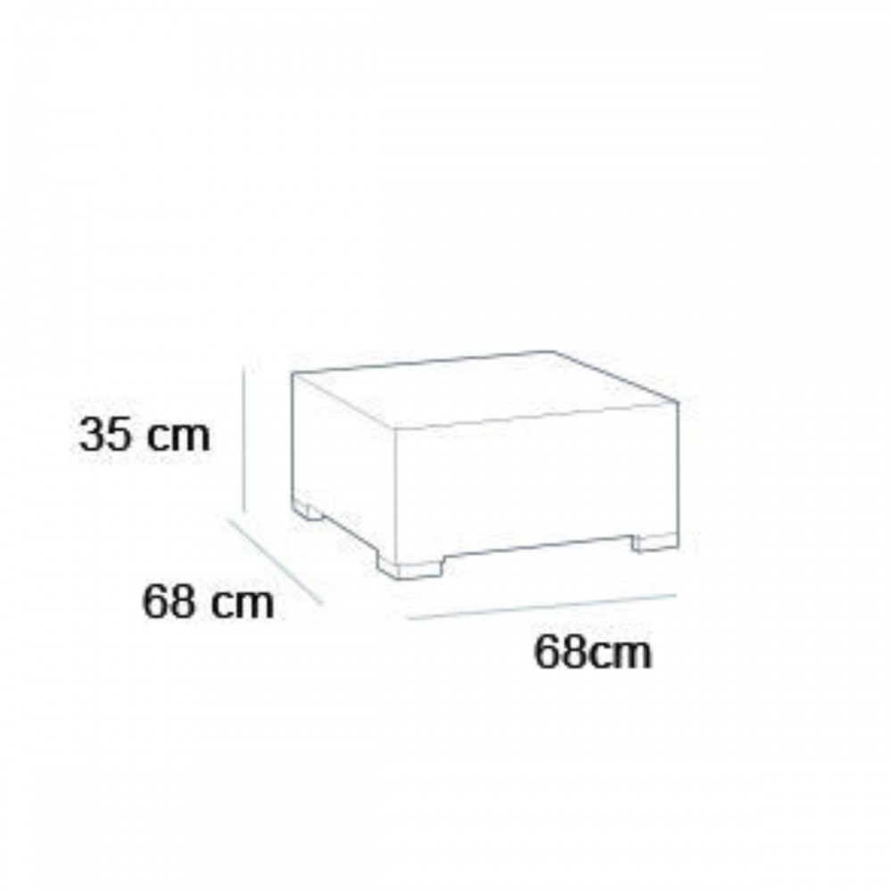 Masă de grădină Curver California maro închis 68x68 cm, aspect ratan