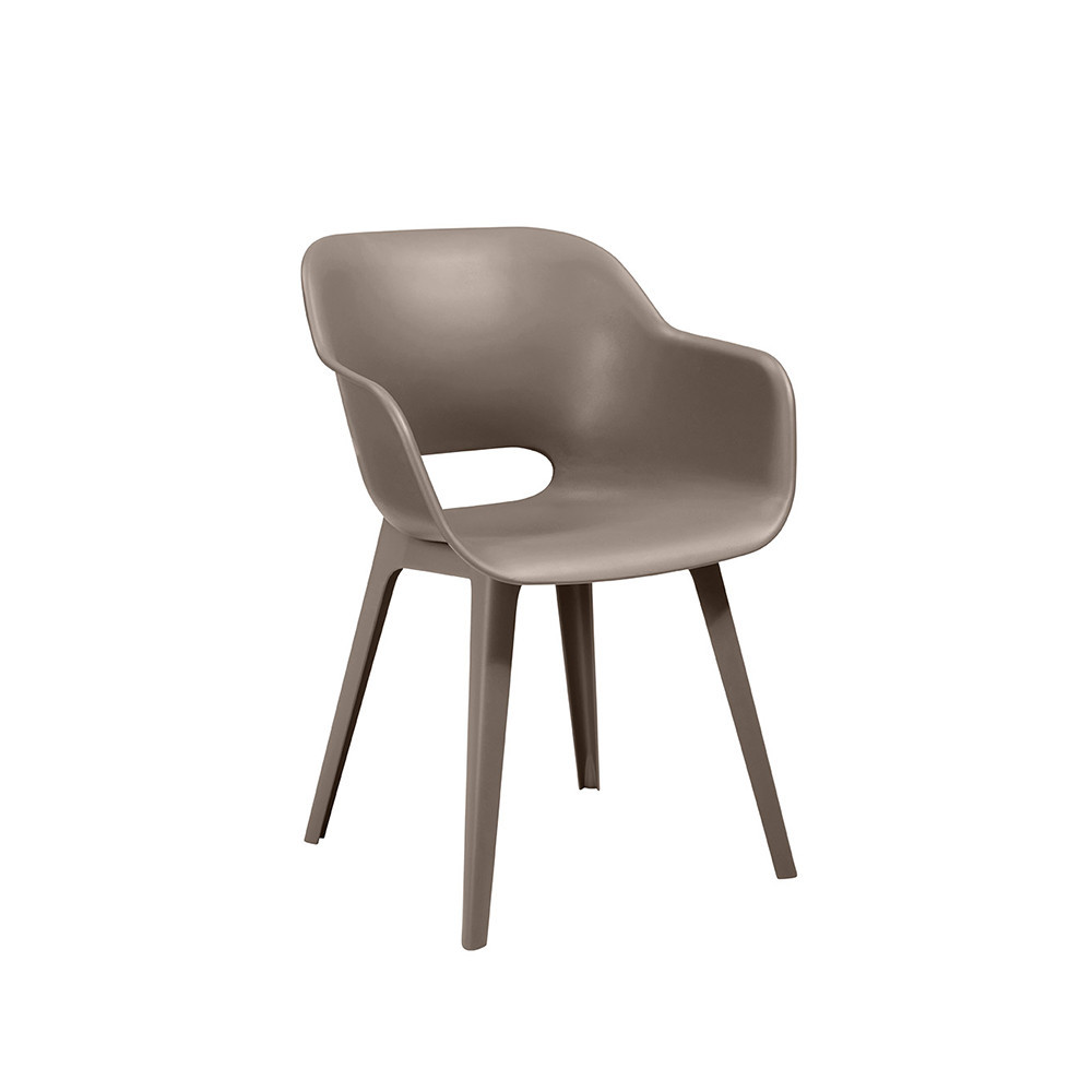 Scaun de grădină Curver Akola Duo, cappuccino, ergonomic și rezistent UV