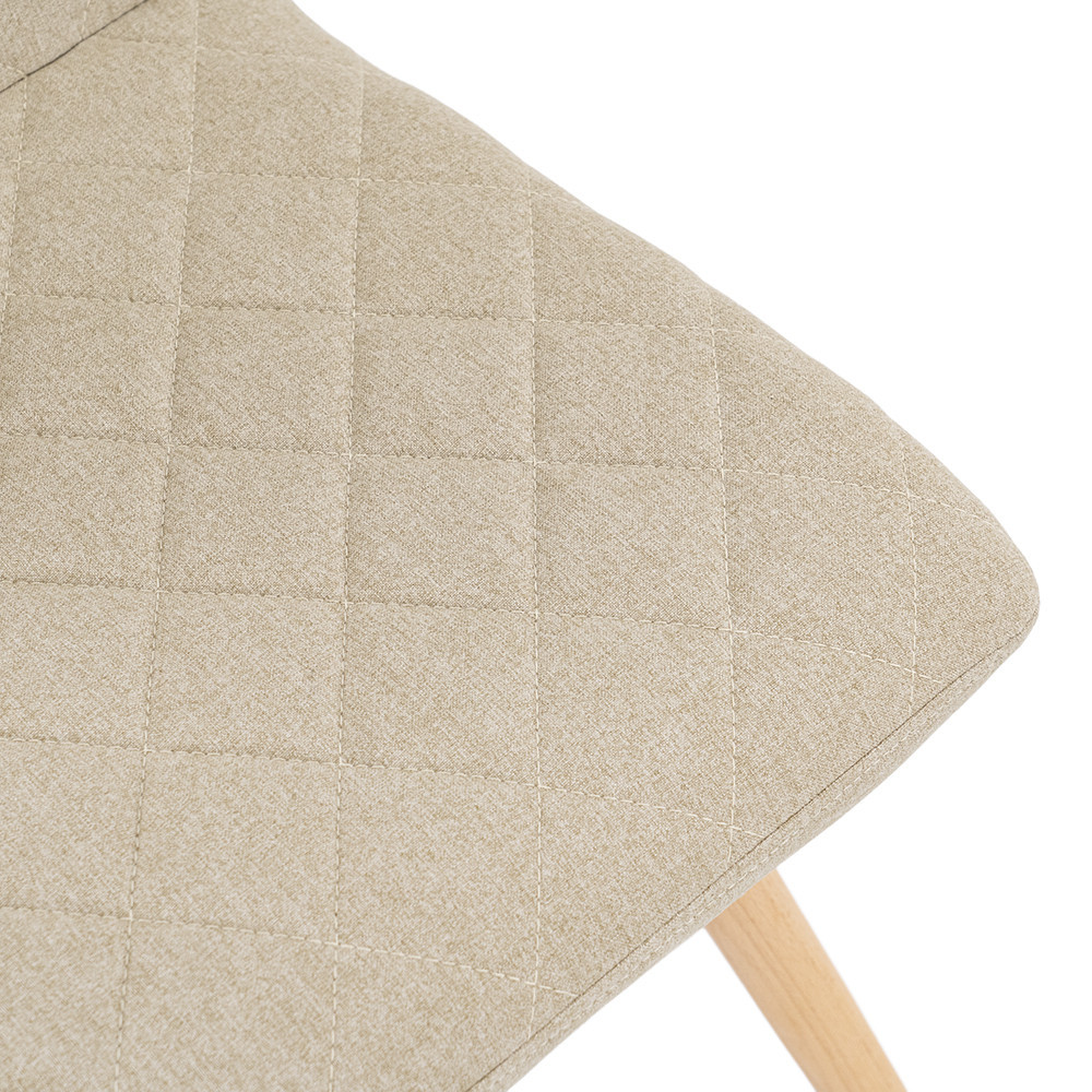 Scaun dining Halmar K282 bej, tapitat textil, picioare lemn, 95 cm