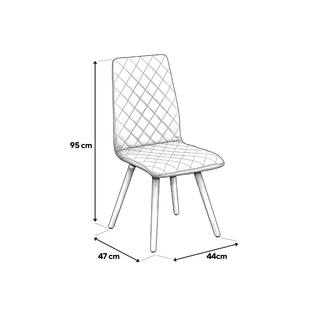 Scaun dining Halmar K282 bej, tapitat textil, picioare lemn, 95 cm