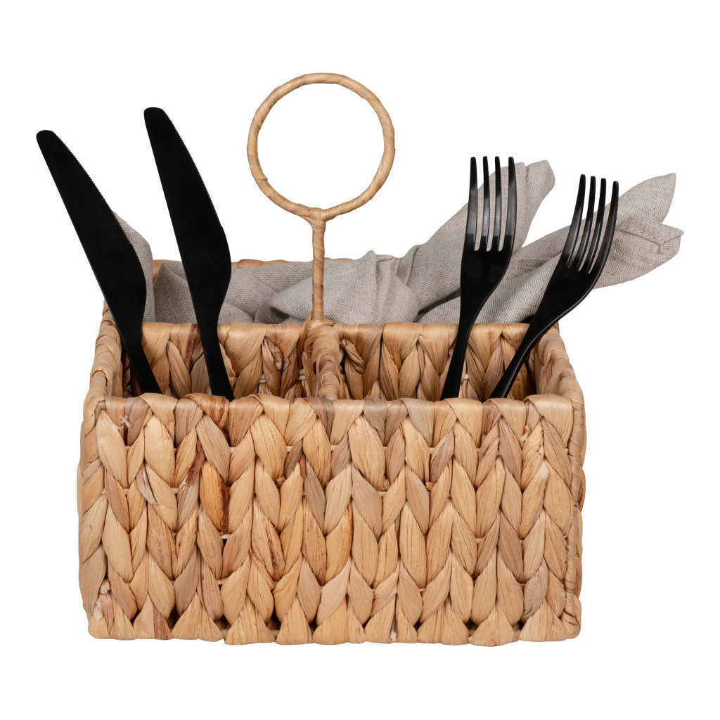 Coș de perete House Nordic Pleiku din jacint de apă, natural, 20x11x20 cm