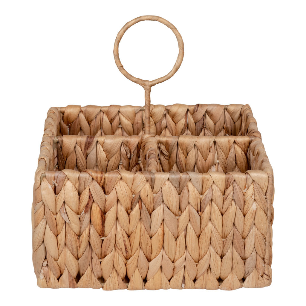 Coș de perete House Nordic Pleiku din jacint de apă, natural, 20x11x20 cm