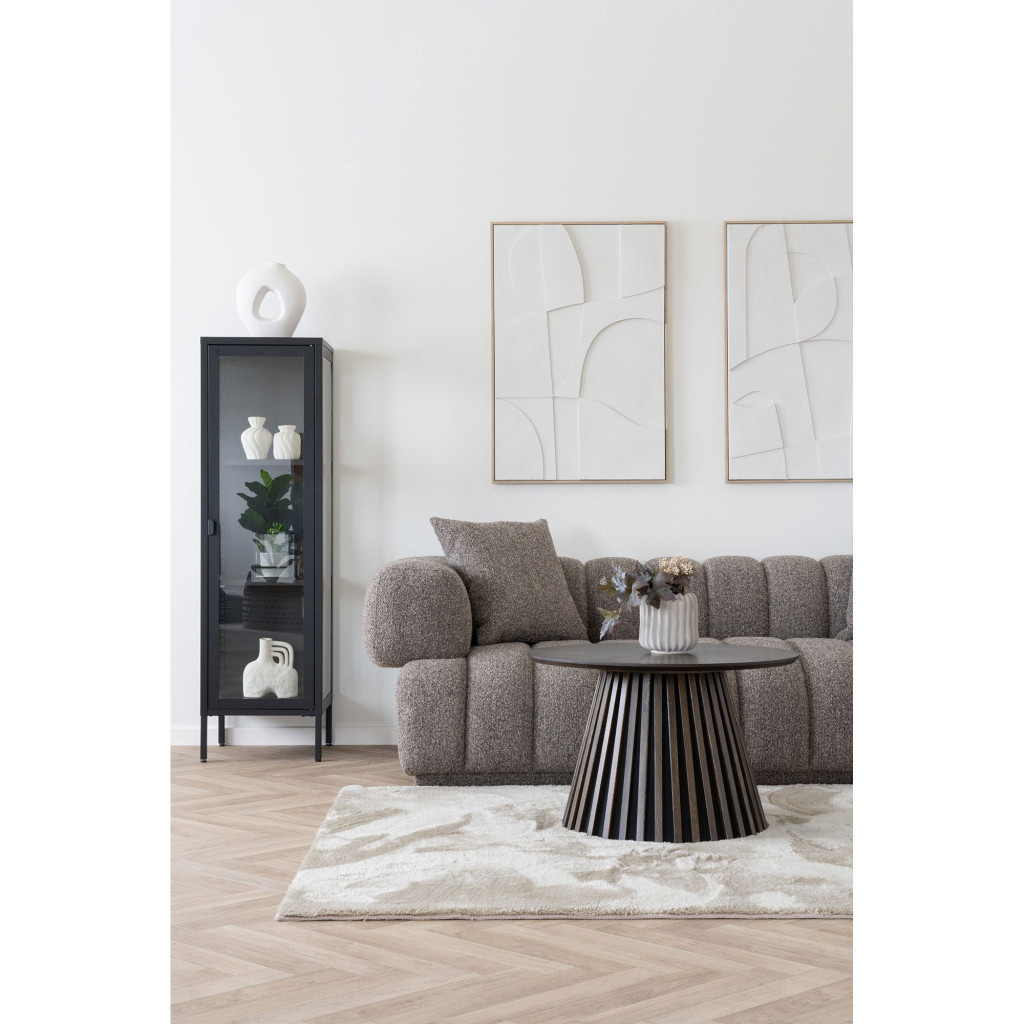 Set 2 vaze din ceramică albă glazurată House Nordic, forme texturate