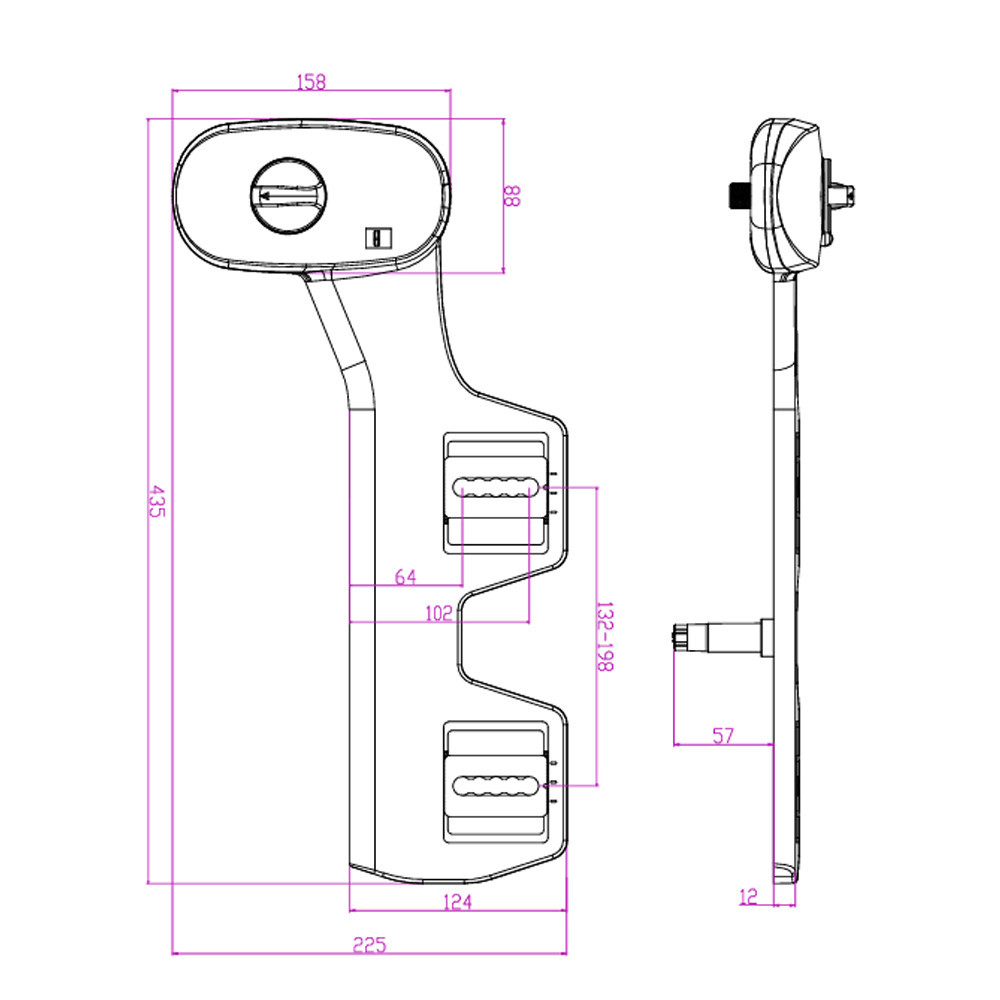 Bideu WC Leziter montat pe toaletă, duză și presiune reglabile, fără curent