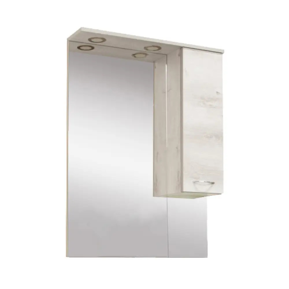 Dulap de baie cu oglindă Leziter Vanessa 75, suspendat, stejar celtic, cu LED