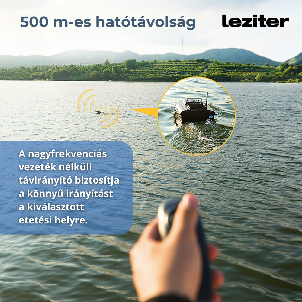 Barcă de nădire Leziter X1 Backpacker, camuflaj verde, 500 m, 1,5 kg