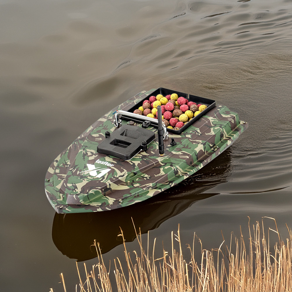 Barcă de nădire Leziter X1 Backpacker, camuflaj verde, 500 m, 1,5 kg