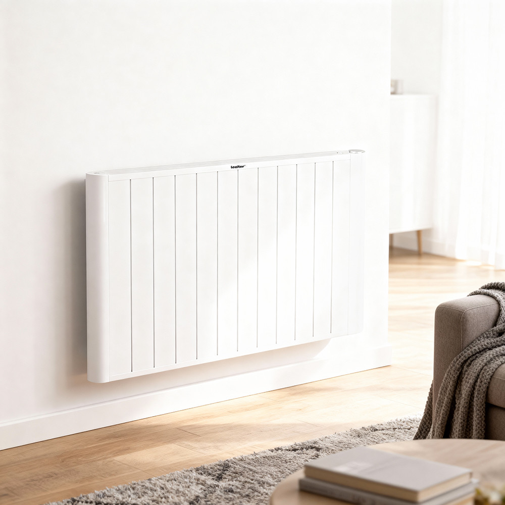 Încălzitor electric Leziter Solis 2000W alb, Wi‑Fi, montaj pe perete sau pe podea