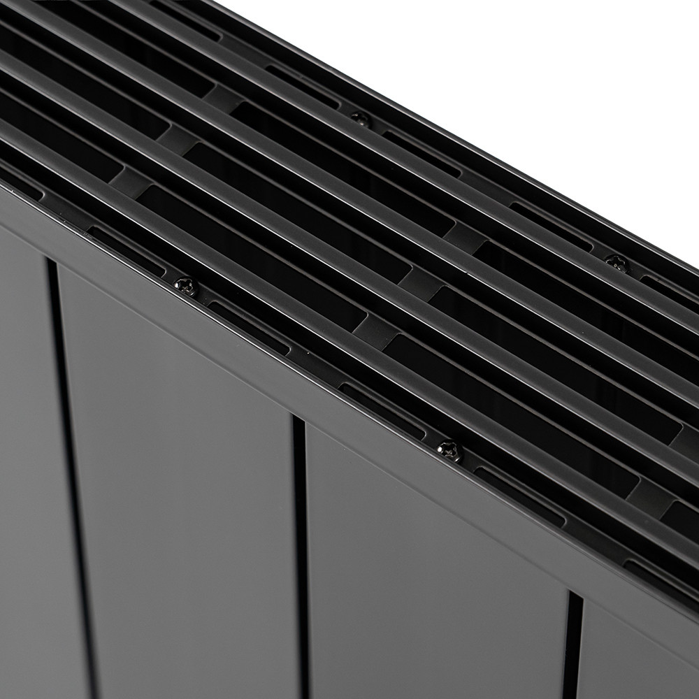 Încălzitor electric Leziter Solis 2000W cu Wi‑Fi, IP24, negru