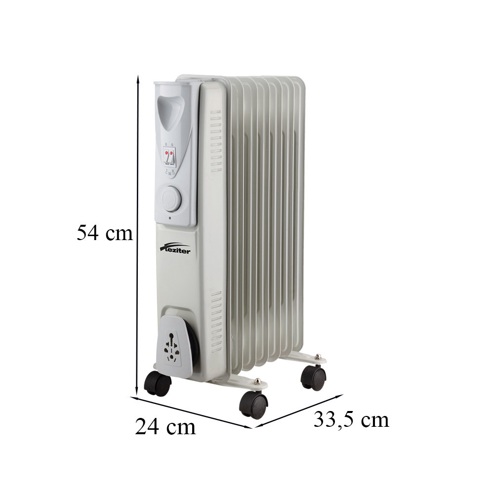 Radiator cu ulei Leziter Norde cu 7 elementi, 600/900/1500W, cu termostat