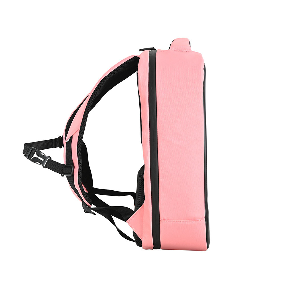 Rucsac inteligent Leziter Pixo LED roz cu afișaj WiFi, port USB și aplicație