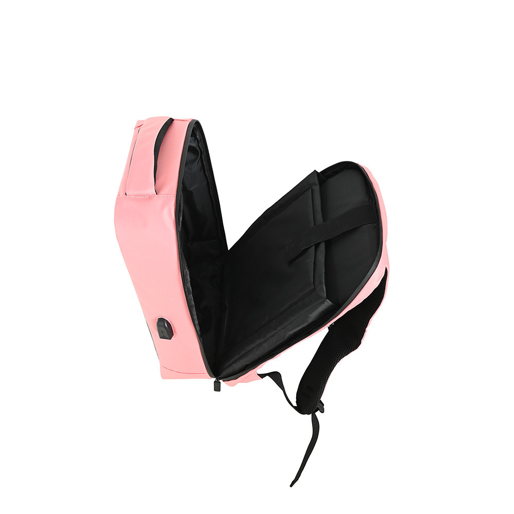 Rucsac inteligent Leziter Pixo LED roz cu afișaj WiFi, port USB și aplicație