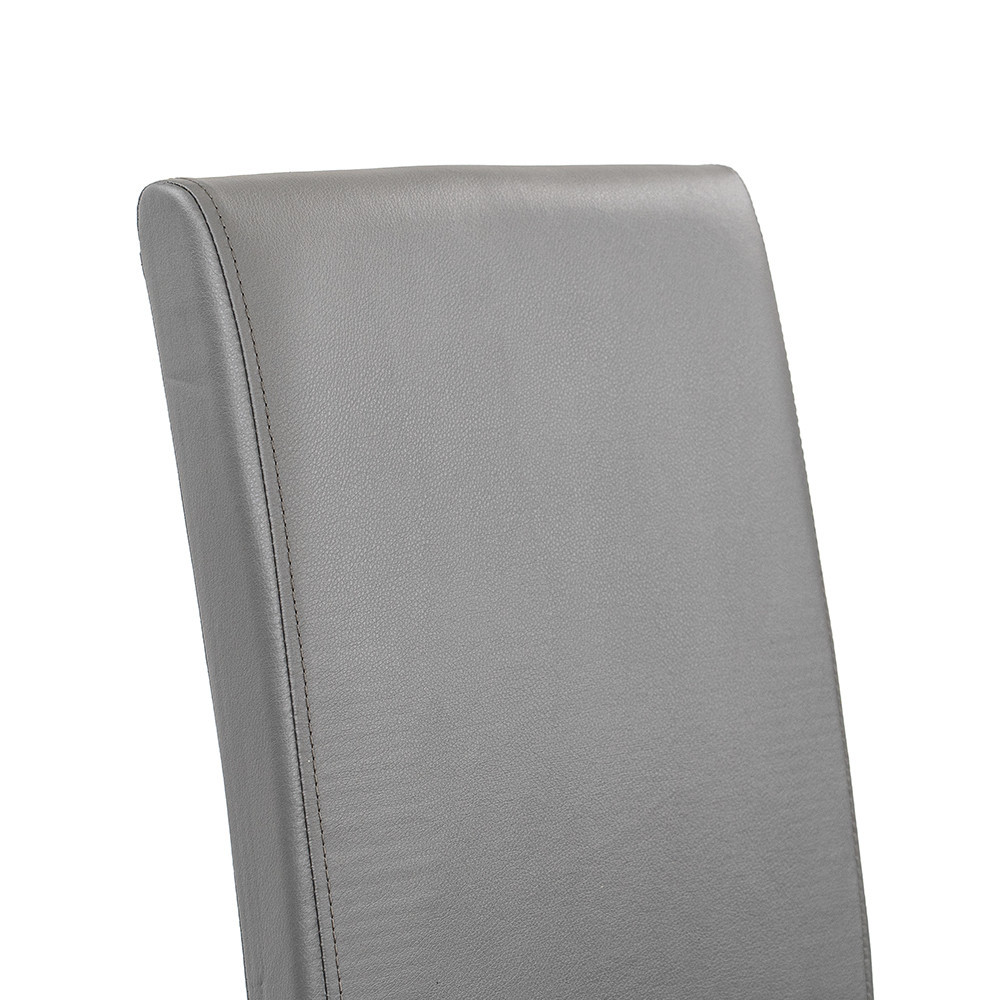 Set de masă Leziter Alen 4+1, sticlă securizată, negru-gri