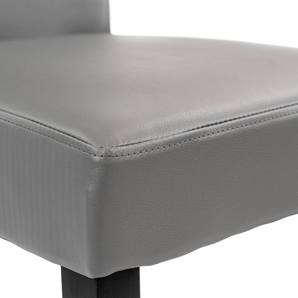 Set de masă Leziter Alen 4+1, sticlă securizată, negru-gri