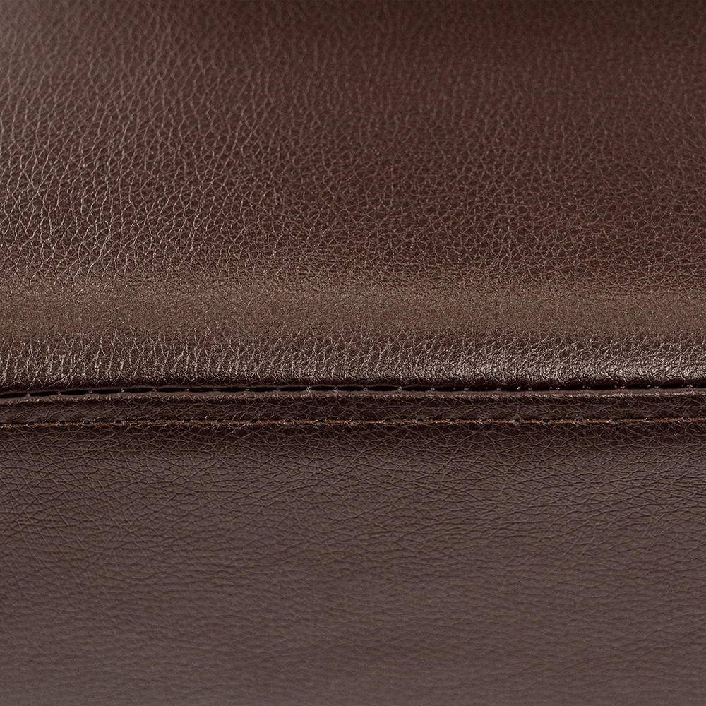 Set masă dining Leziter Alen 4+1 cu blat din sticlă, negru-maro