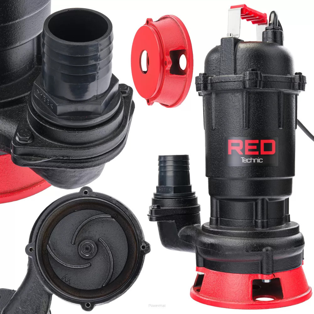 Pompă submersibilă pentru ape uzate cu tocător Red Technic RTPDSR0071, 750 W
