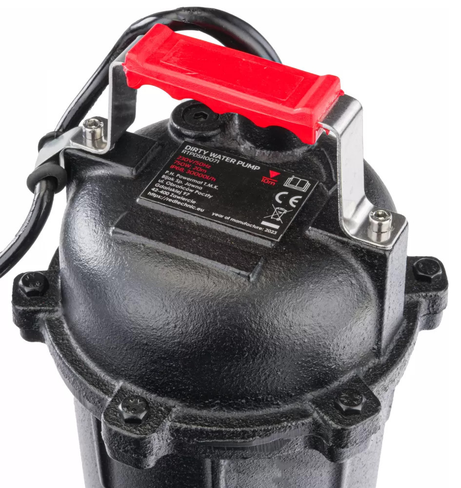 Pompă submersibilă pentru ape uzate cu tocător Red Technic RTPDSR0071, 750 W