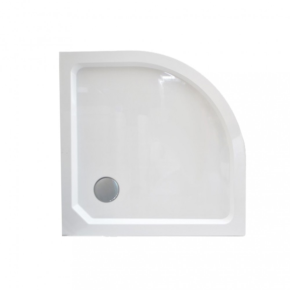 Wellis Cădiță de duș curbata înaltă din SMC 80x80x14 cm, alb