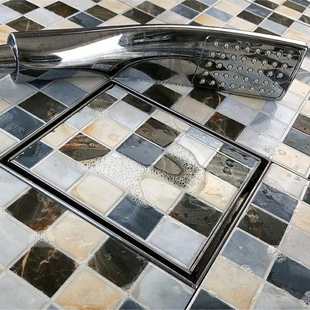 Scurgere de pardoseală Wellis W-Drain Flat din inox, 15x15 cm, debit 40 l/min