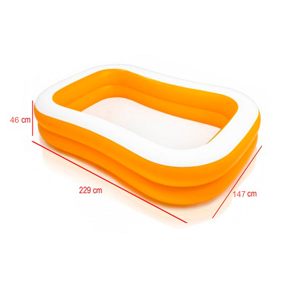 Piscină gonflabilă Intex pentru familie 229x147x46 cm, portocaliu
