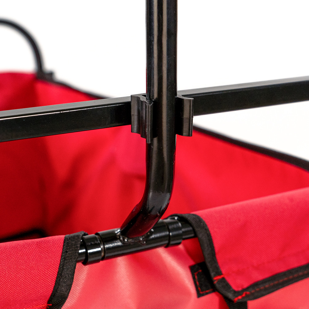 Cărucior de plajă pliabil Leziter pentru grădină, 80 kg, roșu