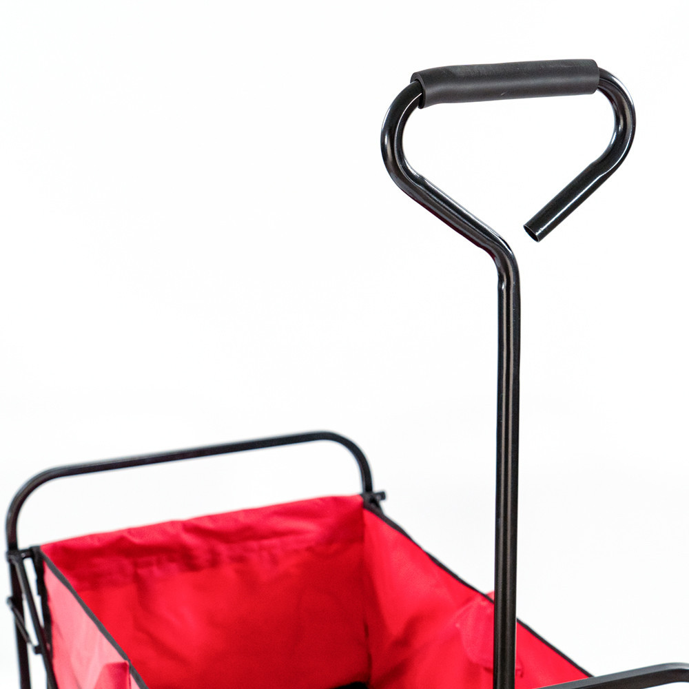 Cărucior de plajă pliabil Leziter pentru grădină, 80 kg, roșu