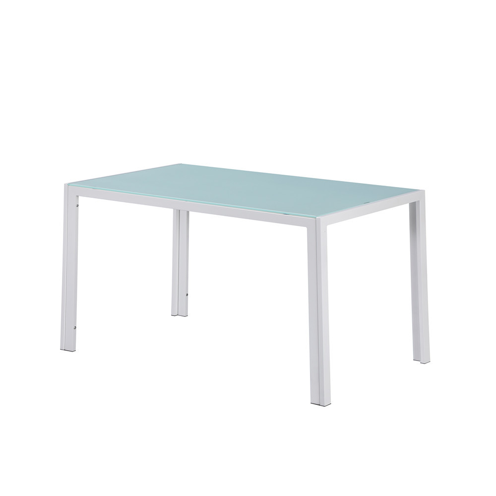 Set dining Leziter Liana 4+1 bej cu masă din sticlă securizată, 4 scaune