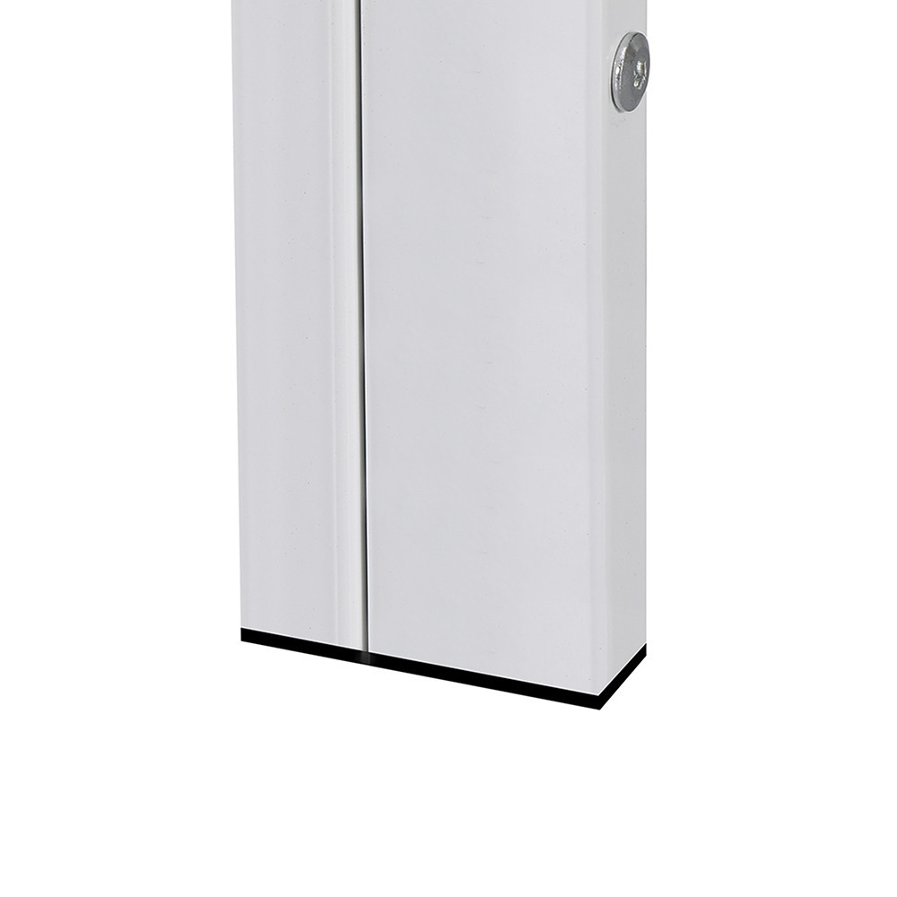 Set dining Leziter Mabel 4+1, masă cu sticlă securizată, alb-gri